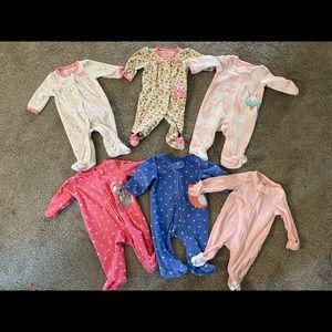 6 Newborn baby girl sleepers